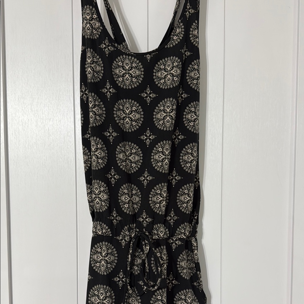 Black and Gold Patterned Jumpsuit